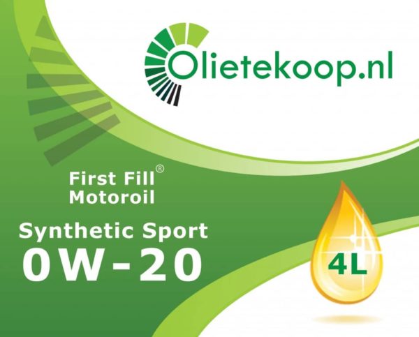 First Fill Synthetic Sport 0W-20 - Motorolie - 4 Liter