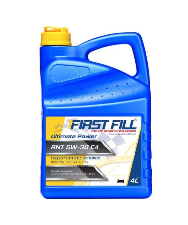 First Fill Ultimate Power RNT (Fully Synthetic) Motorolie - 5W30 C4 - 4 liter