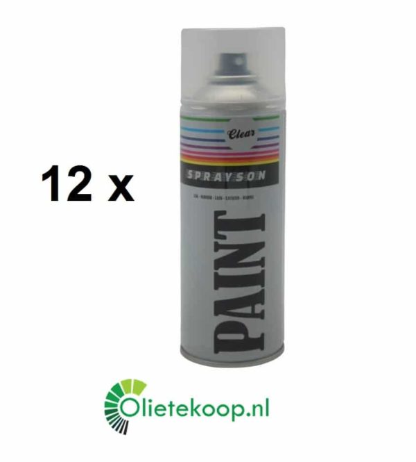 Sprayson Blanke Lak (€ 1.99 / stuk) - Spuitverf (12 x 400mL)