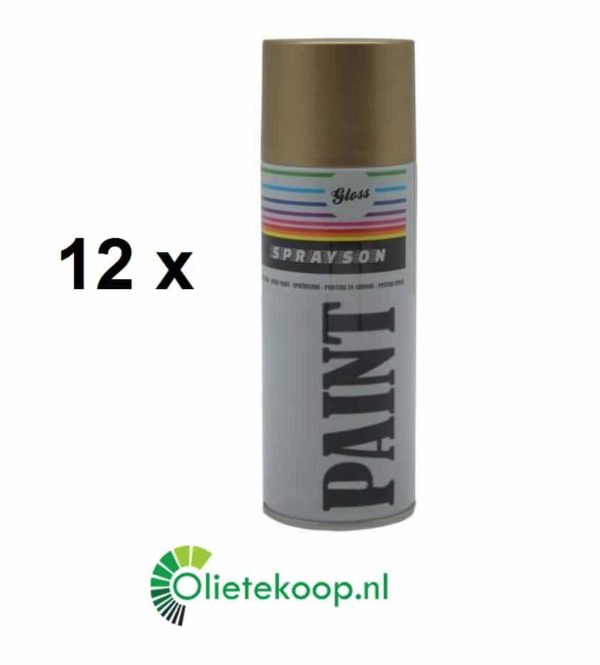 Sprayson Goud (€1.99/stuk) - Spuitlak - 12 x 400mL