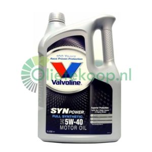 Valvoline SynPower 5W40 - Motorolie - 5 Liter