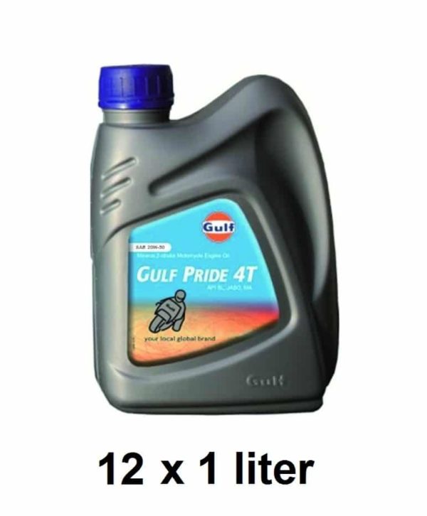 Gulf Pride 4T Motorolie - 20W50 - 12 x 1 Liter