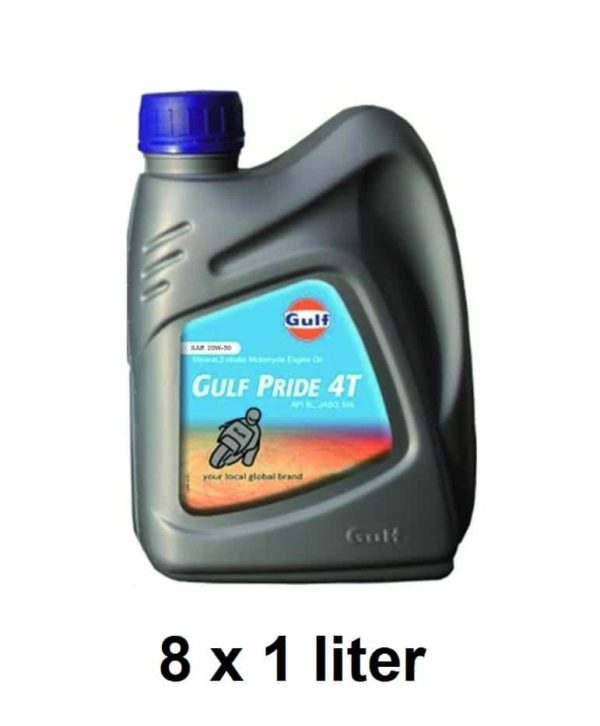 Gulf Pride 4T Motorolie - 20W50 - 8 x 1 liter